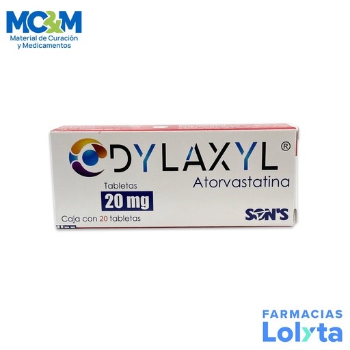 ATORVASTATINA 20 MG C/20 TAB DYLAXYL LAB SONS | Website MC&M
