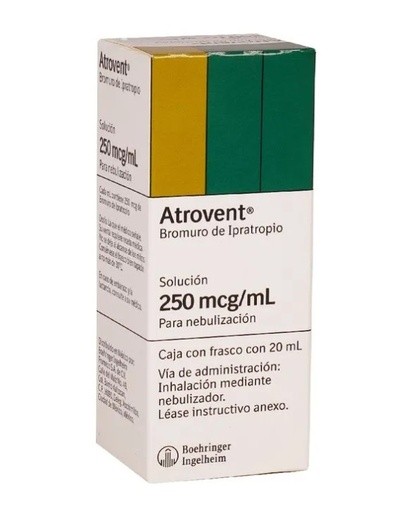 ATROVENT SOL P/NEBULIZAR 250 MCG/ML C/20 ML BROMURO DE IPRATROPIO LAB BOEHRINGER | Website MC&M