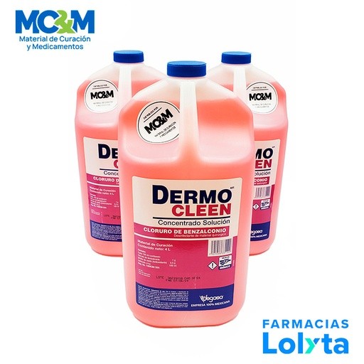 BENZAL CONCENTRADO ROSA 4 L CLORURO DE BENZALCONIO 1% DESINFECTANTE DE MATERIAL QUIRURGICO DERMOCLEEN DEGASA 311040 | Website MC