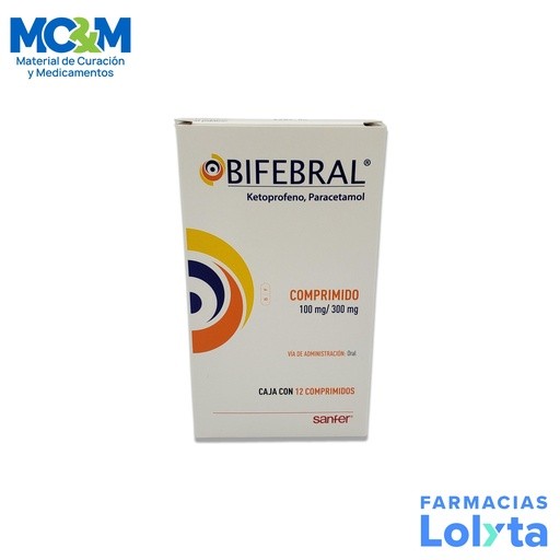 BIFEBRAL 100/300 MG C/12 COMPRIMIDOS KETOPROFENO PARACETAMOL LAB SANFER | Website MC&M
