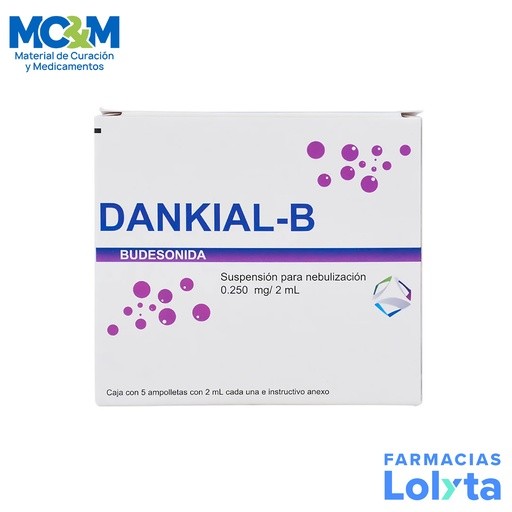 BUDESONIDA SUSP P/NEBULIZAR 0.250/2ML C/5 AMP (0.125 MG/ML) DANKIAL-B LAB DANKEL MEDICAL (PULMICORT) | Website MC&M