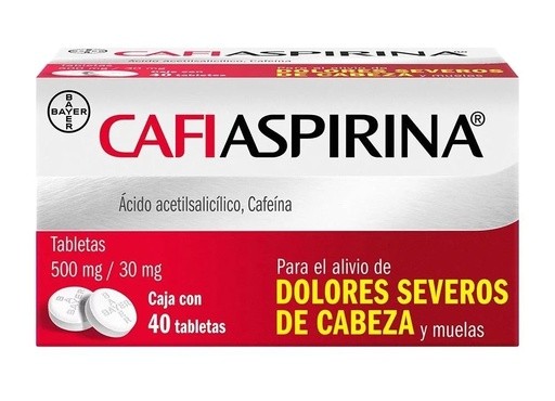 CAFIASPIRINA 500/30 MG C/40 TAB ACIDO ACETILSALICILICO CAFEINA LAB BAYER | Website MC&M
