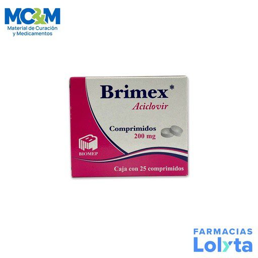 ACICLOVIR 200 MG C/25 COMPRIMIDOS BRIMEX LAB BIOMEP | Website MC&M