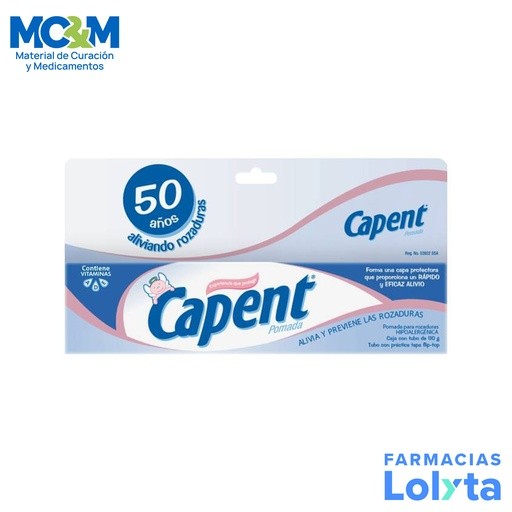 CAPENT POMADA 0.1/25 G/100 G TUBO C/110 G CLORURURO DE BENZALCONIO OXIDO DE ZINC LAB GRISI | Website MC&M