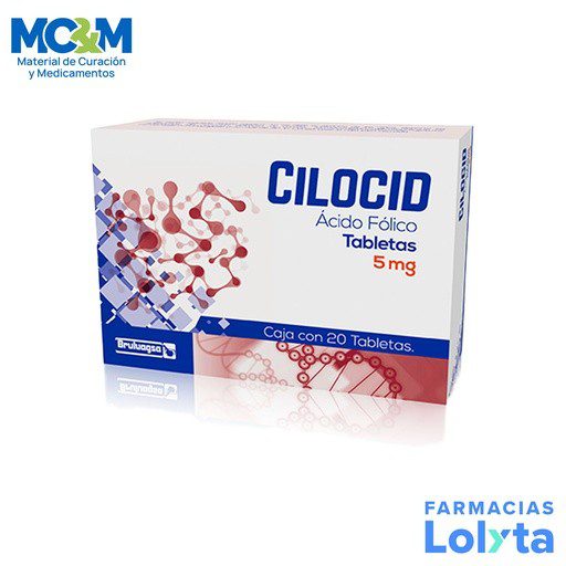ACIDO FOLICO 5 MG C/20 TAB CILOCID LAB BRULUAGSA | Website MC&M
