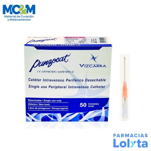 CATETER PUNZOCAT ROSA 20GX3/4" (19 MM) C/50 NO RADIOPACO VIZCARRA REF AFEN2019 | Website MC&M