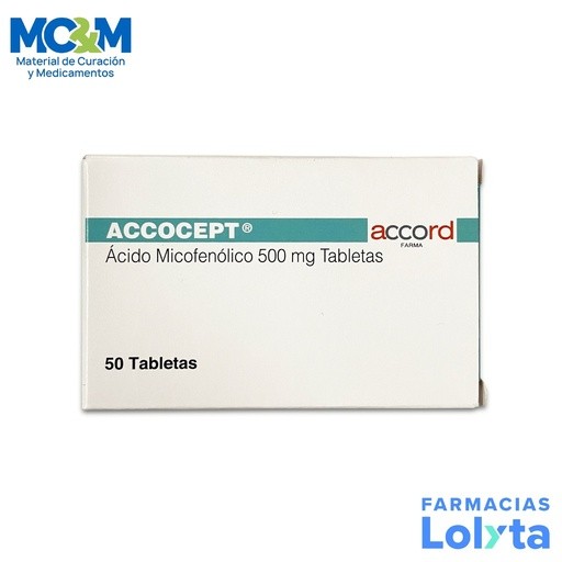 ACIDO MICOFENOLICO 500 MG C/50 TAB ACCOCEPT LAB ACCORD | Website MC&M