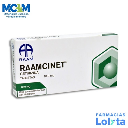 CETIRIZINA 10 MG C/10 TAB RAAMCINET LAB RAAM | Website MC&M