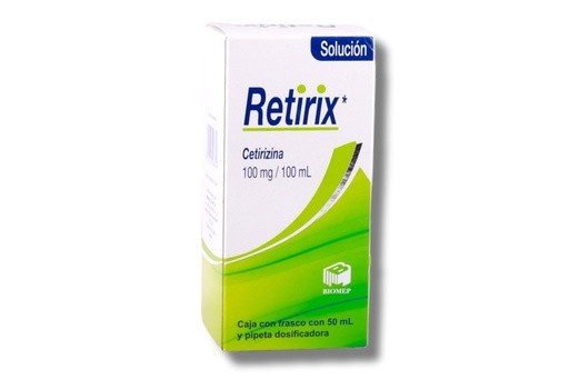 CETIRIZINA SOL ORAL 100 MG/100 ML FCO C/50 ML RETIRIX LAB BIOMEP | Website MC&M