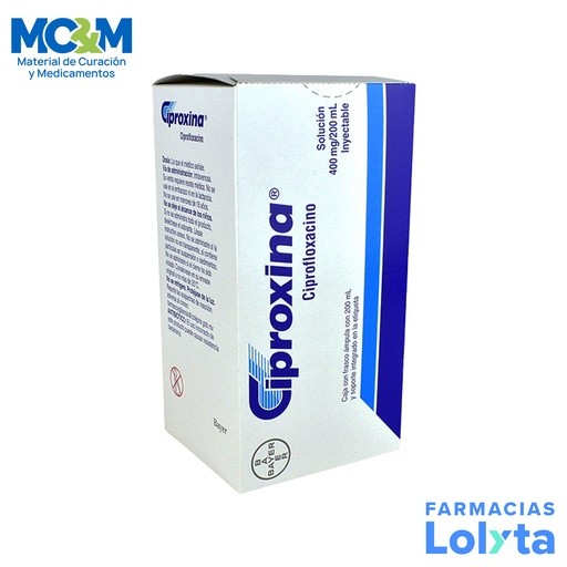 CIPROXINA SOL INY 400MG/200ML CIPROFLOXACINO LAB BAYER | Website MC&M
