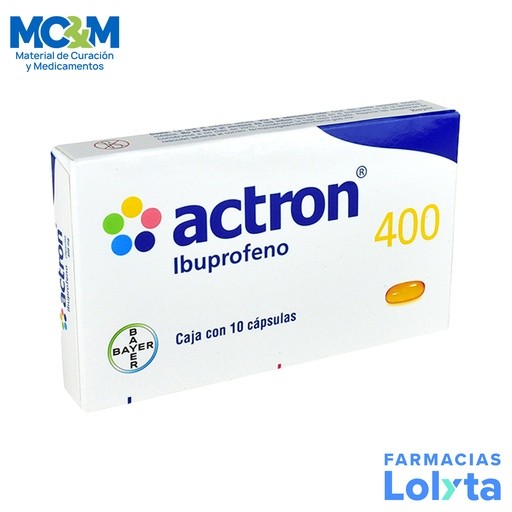 ACTRON 400 MG C/10 CAP IBUPROFENO LAB BAYER | Website MC&M
