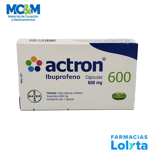 ACTRON 600 MG C/10 CAP IBUPROFENO LAB BAYER | Website MC&M