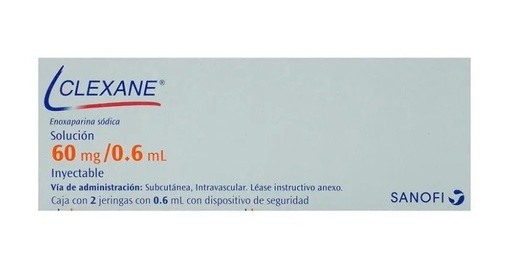 CLEXANE SOL INY 60 MG/0.6 ML C/2 JERINGAS PRELLENADAS ENOXAPARINA SODICA LAB SANOFI | Website MC&M