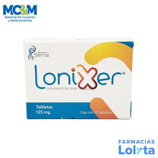 CLONIXINATO DE LISINA 125 MG C/10 TAB LONIXER LAB SERRAL | Website MC&M