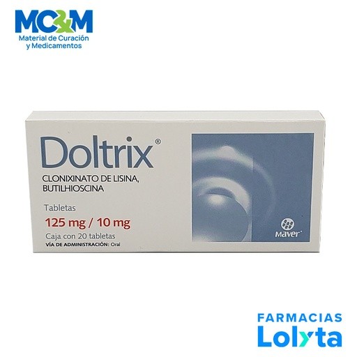 CLONIXINATO DE LISINA BUTILHIOSCINA 125MG/10MG C/20 TAB DOLTRIX LAB MAVER | Website MC&M
