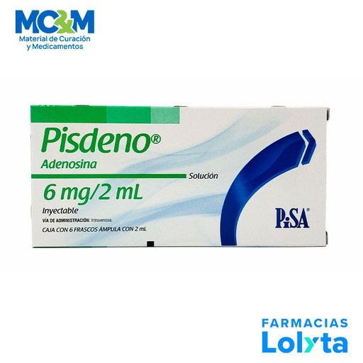 ADENOSINA SOL INY 6MG/2ML C/6 AMP PISDENO LAB PISA | Website MC&M