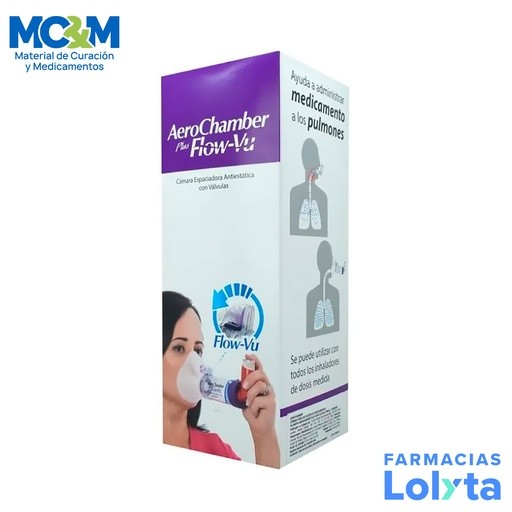 AEROCHAMBER PLUS FLOW-VU ADULTO CHICA CAMARA ESPACIADORA ANTIESTATICA CON VALVULAS PARA INHALADOR TRUDELL MEDICAL | Website MC&M