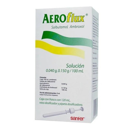 AEROFLUX SOL ORAL 0.040/0.150 G/100 ML FCO C/120 ML SALBUTAMOL AMBROXOL LAB SANFER | Website MC&M