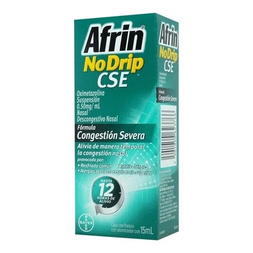 AFRIN NO DRIP CSE SUSP NASAL 0.50 MG/ML C/15 ML OXIMETAZOLINA LAB BAYER | Website MC&M