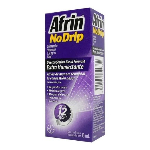 AFRIN NO DRIP SUSP NASAL 0.50 MG/ML C/15 ML OXIMETAZOLINA LAB BAYER | Website MC&M
