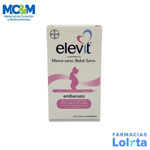 ELEVIT C/30 COMPRIMIDOS MULTIVITAMINICO ANTES DURANTE Y DESPUES DEL EMBARAZO LAB BAYER | Website MC&M