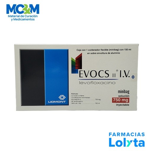 EVOCS III I.V. SOL INY 750 MG/150 ML LEVOFLOXACINO LAB LIOMONT | Website MC&M
