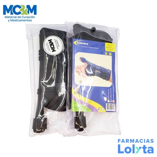 FERULA PARA MUÑECA SINDROME DE QUERVAINS DERECHA MEDIANA MH-229 BIONIKA | Website MC&M
