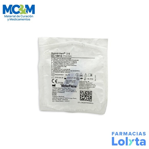 FILTRO HUMIDIFICADOR INTERCAMBIADOR DE CALOR Y HUMEDAD ADULTO HUMID-VENT 2S REF 14412 HUDSON (NARIZ ARTIFICIAL) | Website MC&M