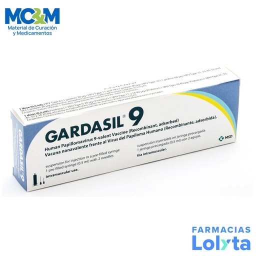 GARDASIL SOL INY 0.5 ML C/1 JERINGA PRELLENADA VACUNA RECOMBINANTE TETRAVALENTE CONTRA EL VIRUS DE PAPILOMA HUMANO TIPO 6 11 16