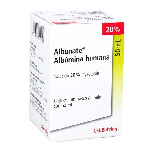 ALBUNATE 20% SOL INY 10 G/50 ML ALBUMINA HUMANA LAB CSL BEHRING | Website MC&M