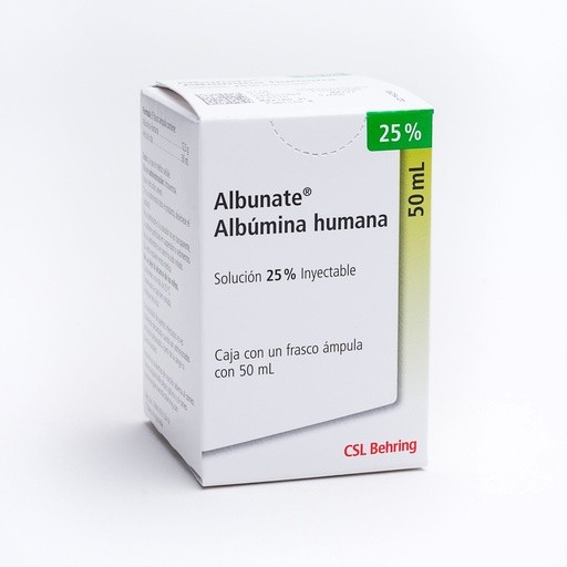 ALBUNATE 25% SOL INY 12.5 G/50 ML ALBUMINA HUMANA LAB CSL BEHRING | Website MC&M