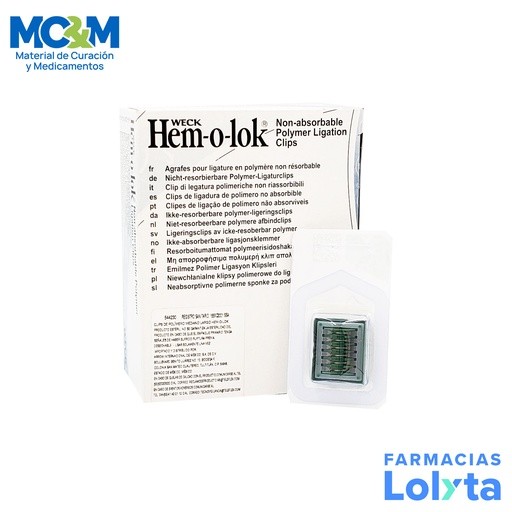 HEMO-LOK ML LIGATION CLIPS C/6 CART VERDE REF 544230 | Website MC&M