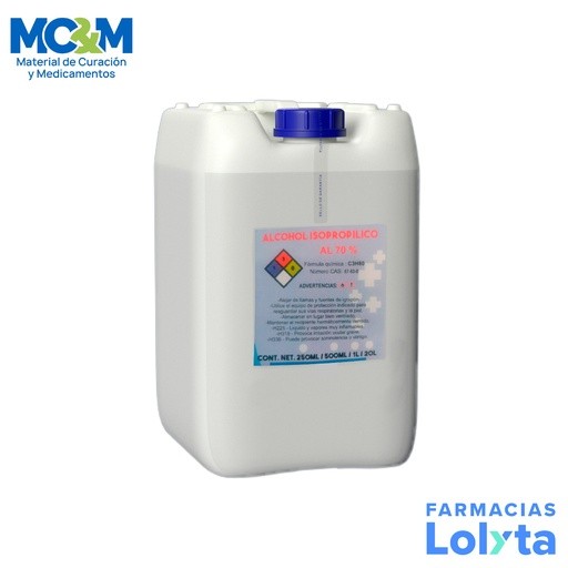 ALCOHOL ISOPROPILICO 70% 20 L | Website MC&M