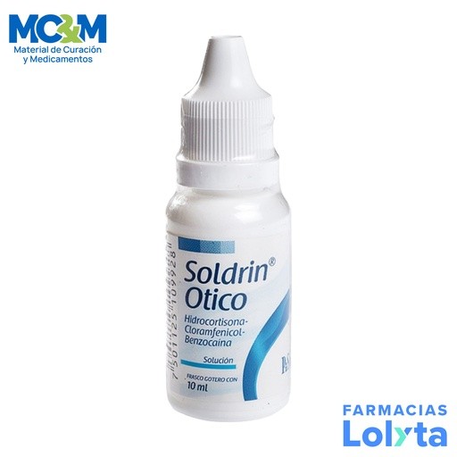HIDROCORTISONA CLORANFENICOL BENZOCAINA SOL GOTAS 10/25/20MG/ML FCO C/10ML SOLDRIN OTICO LAB PISA | Website MC&M