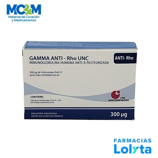 INMUNOGLOBULINA HUMANA ANTI-D SOL INY 300 MCG/2 ML GAMMA ANTI RHO UNC LAB UCN HEMODERIVADOS (RF) | Website MC&M