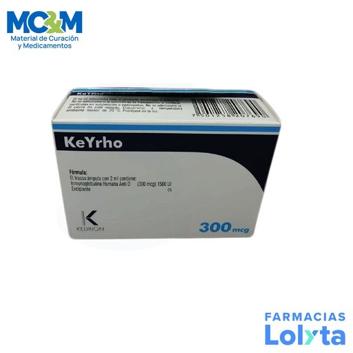 INMUNOGLOBULINA HUMANA ANTI-D SOL INY 300 MCG/2ML KEYRHO LAB KEDRION (RF) | Website MC&M