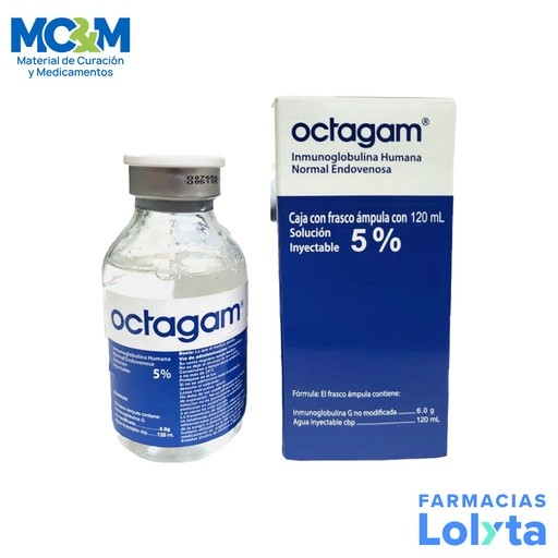 INMUNOGLOBULINA HUMANA NORMAL ENDOVENOSA SOL INY 6G 5% C/120 ML OCTAGAM | Website MC&M