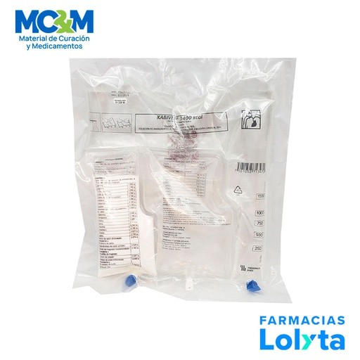 KABIVEN CENTRAL EMULSION INY 1400 KCAL C/1540 ML GLUCOSA AMINOACIDOS ELECTROLITOS LIPIDOS LAB FRESENIUS | Website MC&M