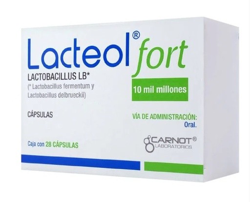 LACTEOL FORT 340 MG C/28 CAP LACTOBACILLUS LB (10 MIL MILLONES ) LAB CARNOT | Website MC&M