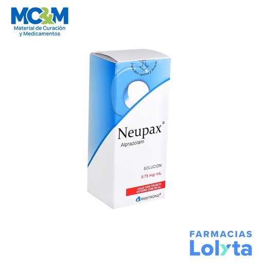 ALPRAZOLAM SOL ORAL 0.75 MG/ML FCO C/20 ML NEUPAX LAB ARMSTRONG GRUPO II | Website MC&M