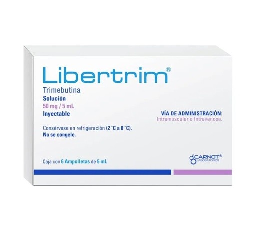 LIBERTRIM SOL INY 50 MG/5 ML C/6 AMP TRIMEBUTINA LAB CARNOT (RF) | Website MC&M