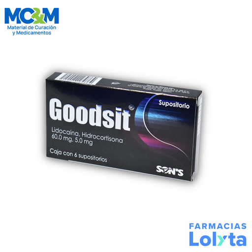 LIDOCAINA HIDROCORTISONA SUPOSITORIOS 60/5MG C/6 SUP GOODSIT LAB SONS | Website MC&M