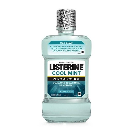LISTERINE COOL MINT ZERO ALCOHOL ENJUAGUE BUCAL 500 ML MENTA SUAVE JOHNSON & JOHNSON | Website MC&M