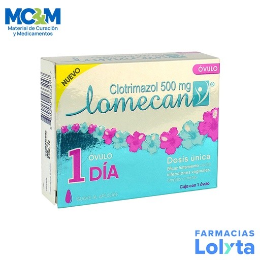 LOMECAN 500 MG CLOTRIMAZOL C/1 OVULO LAB GENOMMA | Website MC&M