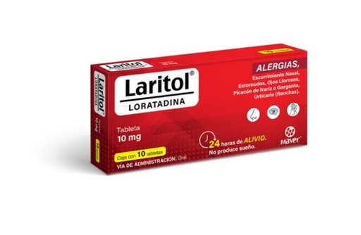 LORATADINA 10 MG C/10 TAB LARITOL LAB MAVER | Website MC&M