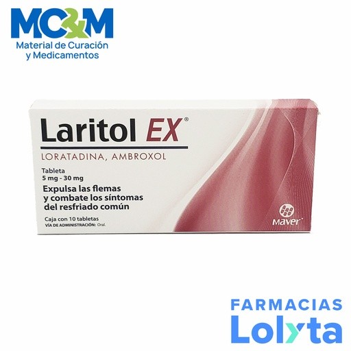 LORATADINA AMBROXOL 5/30MG C/10 TAB LARITOL EX LAB MAVER | Website MC&M
