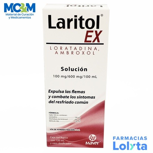 LORATADINA AMBROXOL SOL ORAL 100/600 MG/100 ML C/120 ML LARITOL EX LAB MAVER | Website MC&M