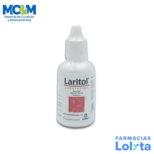 LORATADINA SOL ORAL 100MG/100ML FCO GOTERO C/30ML LARITOL PEDIATRICO LAB MAVER | Website MC&M