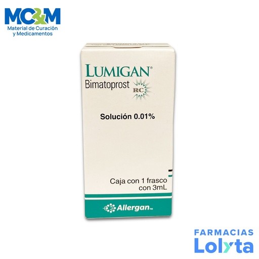 LUMIGAN RC SOL OFTALMICA 0.01% FCO C/3ML BIMATOPROST LAB ALLERGAN | Website MC&M
