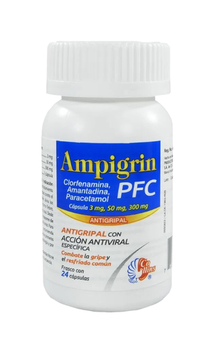 AMANTADINA CLORFENAMINA PARACETAMOL 3/50/300 MG C/24 CAP AMPIGRIN PFC LAB COLLINS | Website MC&M